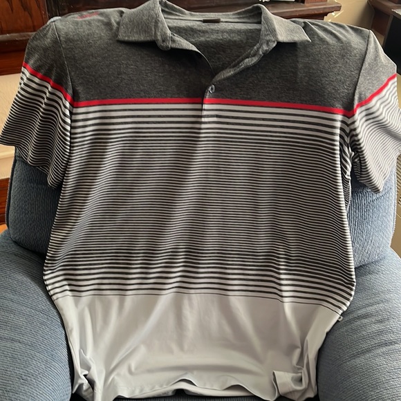 PING Gray and Red Mens Short Sleeve Golf Polo Size - XL - Picture 2 of 4